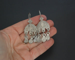 Old Moroccan Berber Earrings with Dangles