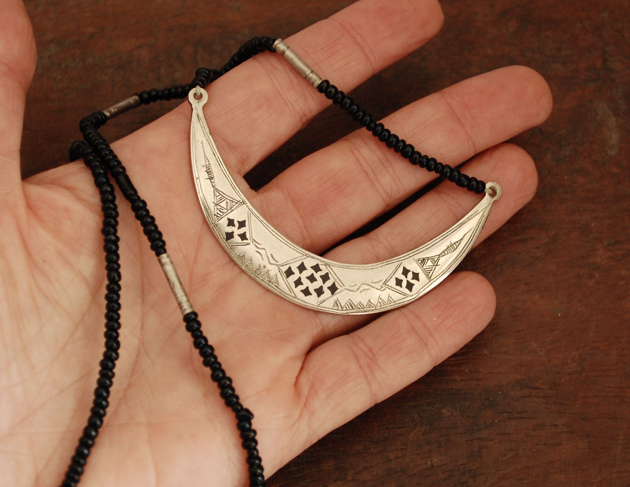 Tuareg Silver Necklace with Amulet
