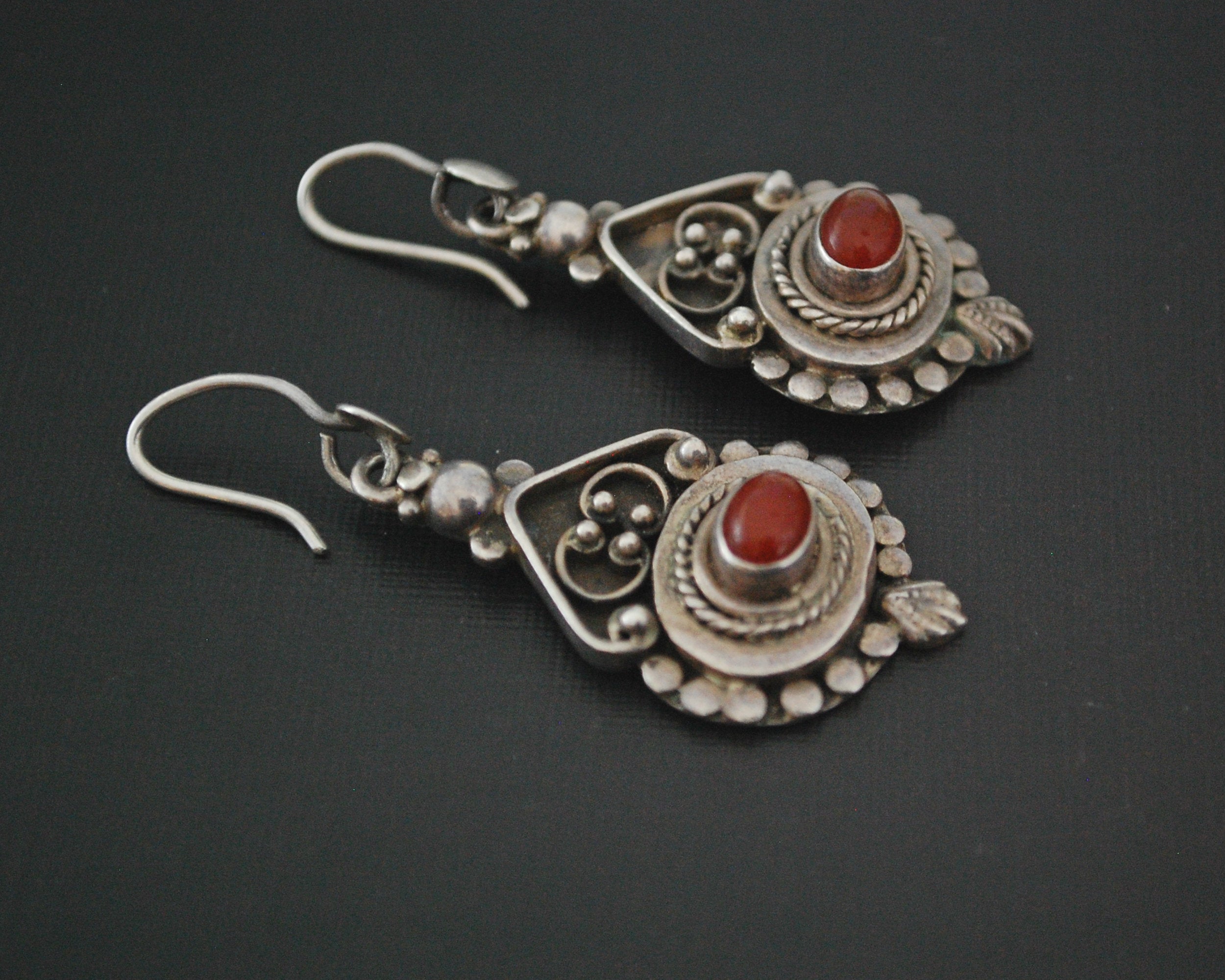 Ethnic Carnelian Earrings from India