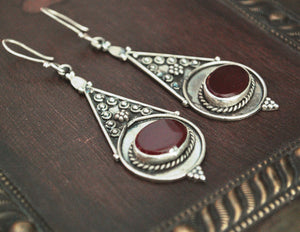 Ethnic Carnelian Earrings from India