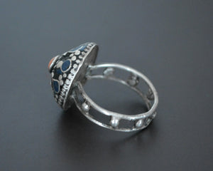 Old Afghani Coral Ring - Size 6