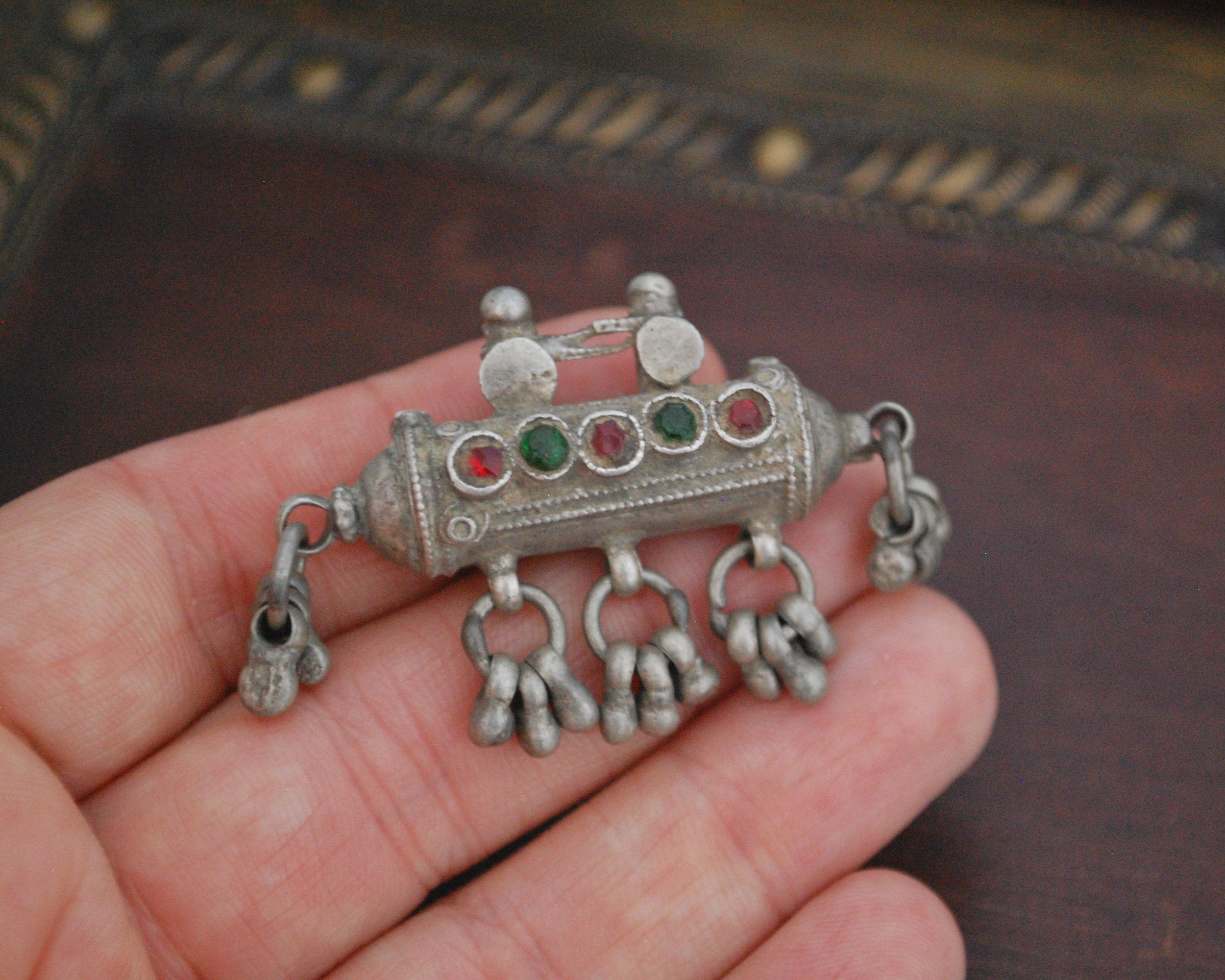 Rajasthani Tribal Silver Taviz Pendant