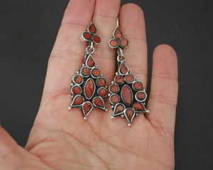 Wonderful Ethnic Coral Earrings from India