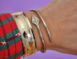 Fulani Snake Brass Bracelet