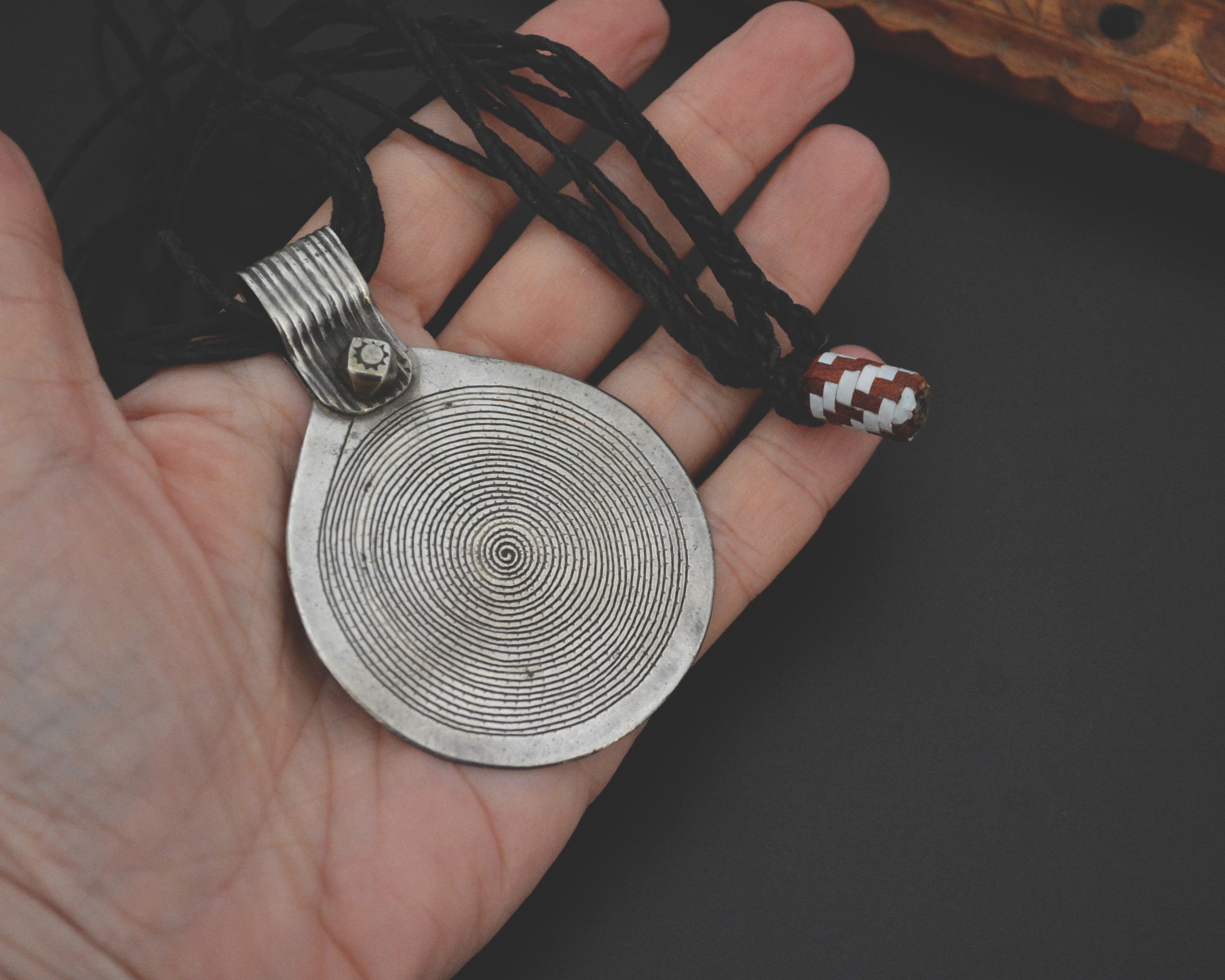XLarge Berber Spiral Pendant from Morocco