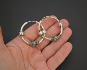 Ethnic Bali Hoop Earrings - Medium / Large