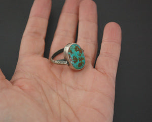 Ethnic Persian Turquoise Ring - Size 7