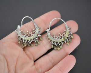Afghani Hoop Earrings with Bells - SMALL