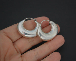 Ethnic Puffy Hoop Earrings - MEDIUM