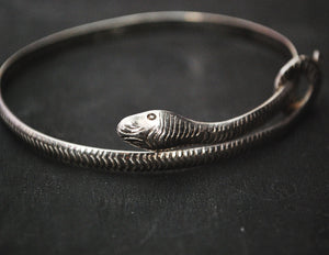 Vintage Sterling Silver Snake Bracelet
