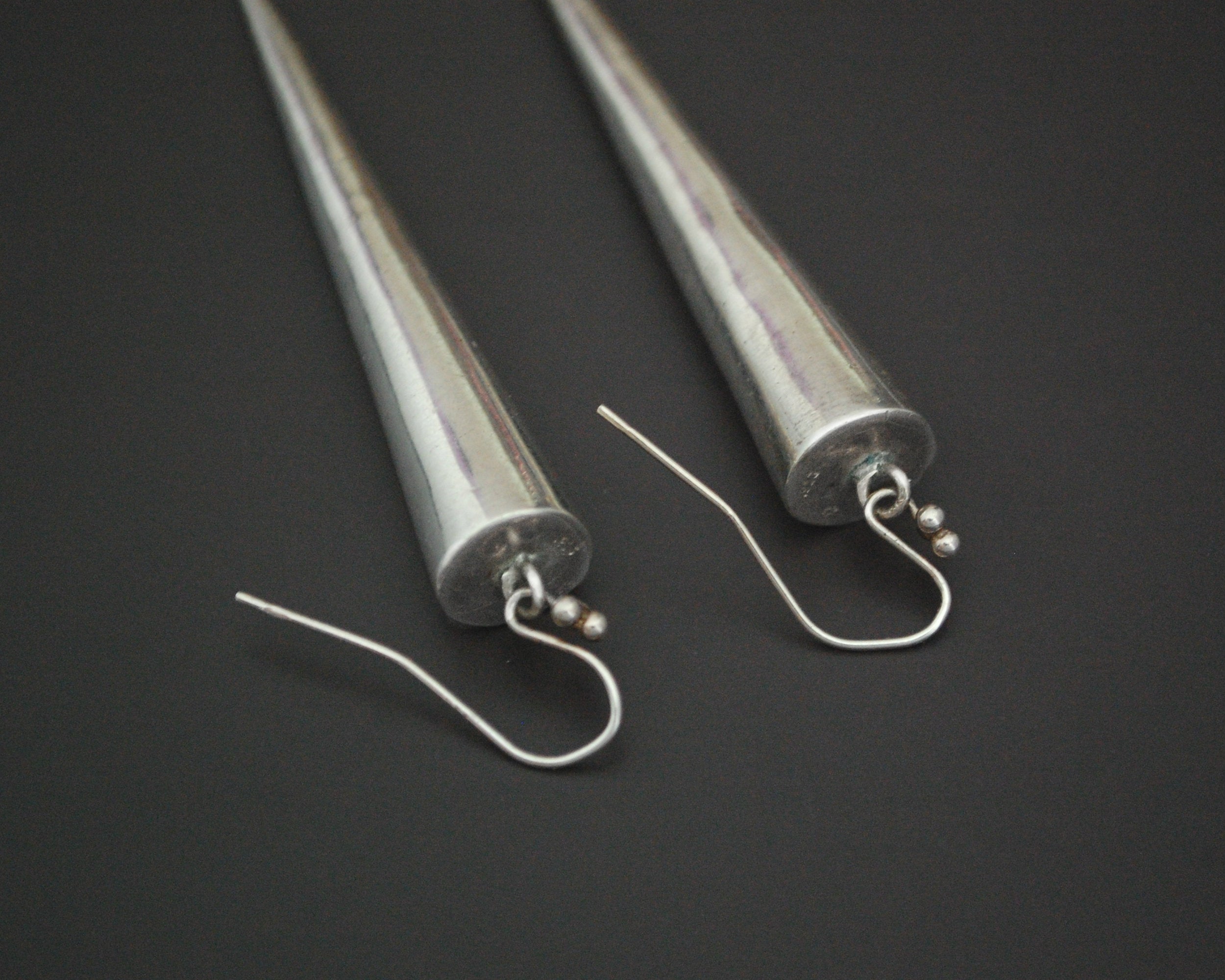 Very Long Ethnic Spike Earrings