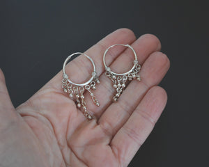 Ethnic Tassel Hoop Earrings - SMALL