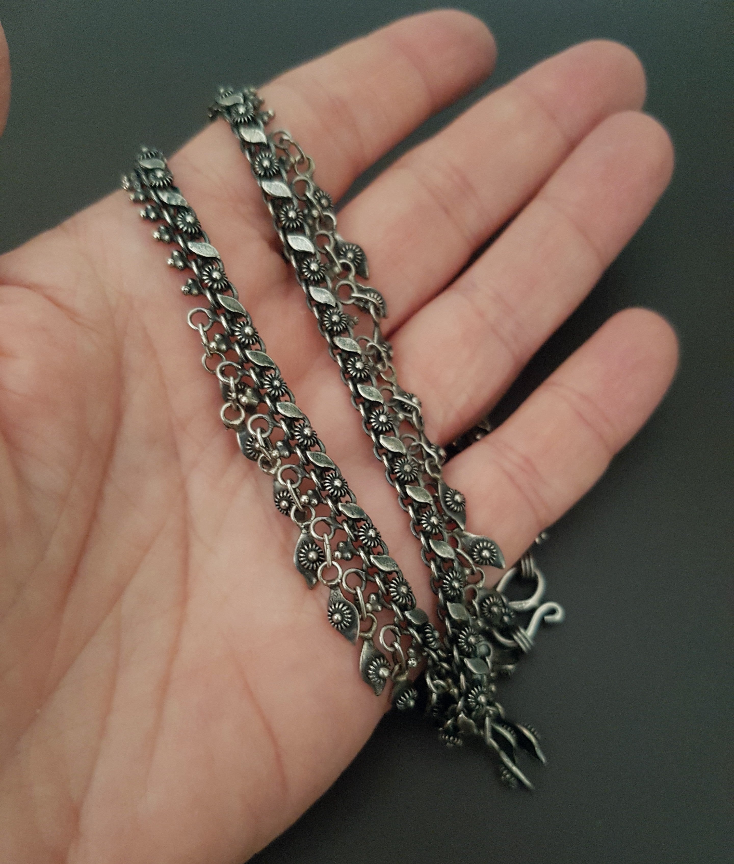 Ethnic Indian Silver Choker Necklace