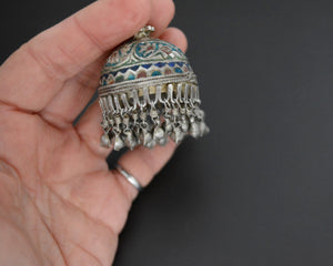 Uzbek Enamel Tassel Pendant
