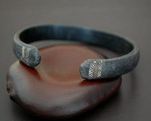 Tuareg Cuff Bracelet with Silver Inlays