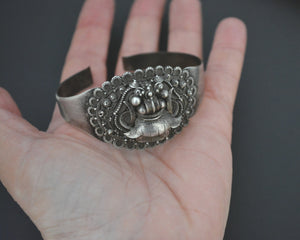 Old Silver Barong Cuff Bracelet from Bali