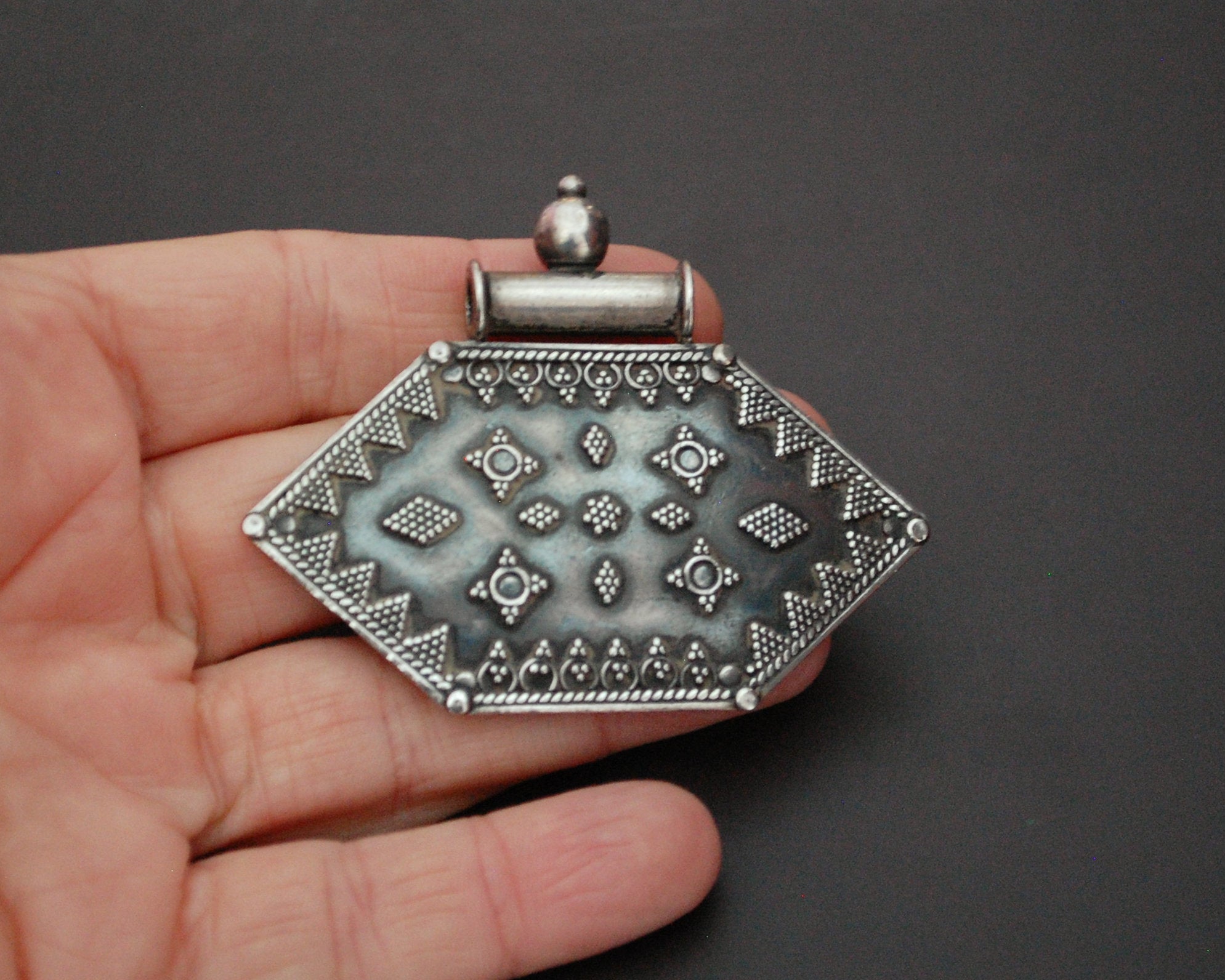 Large Indian Silver Pendant