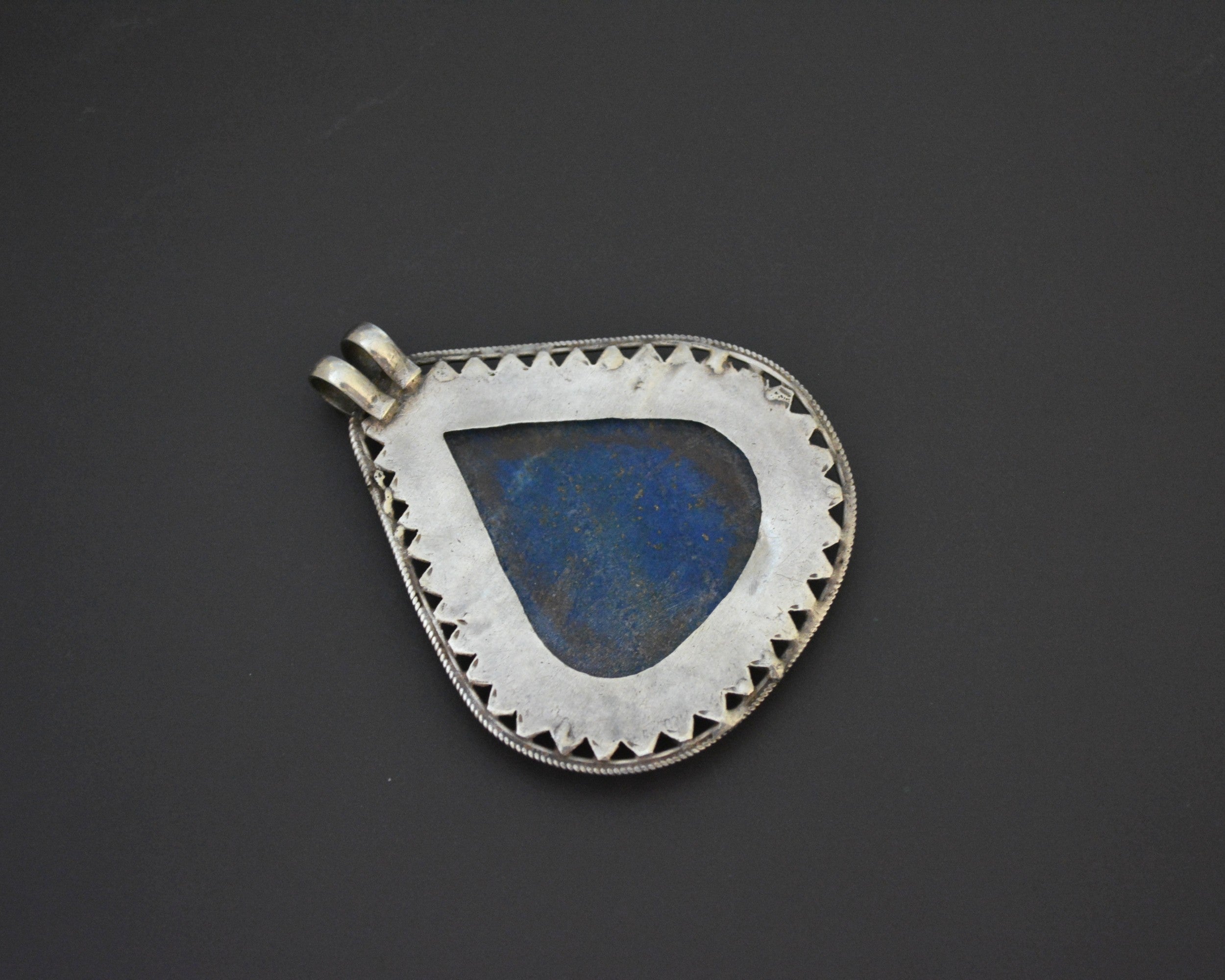 Huge Lapis Lazuli Sterling Silver Pendant