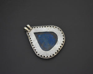 Huge Lapis Lazuli Sterling Silver Pendant