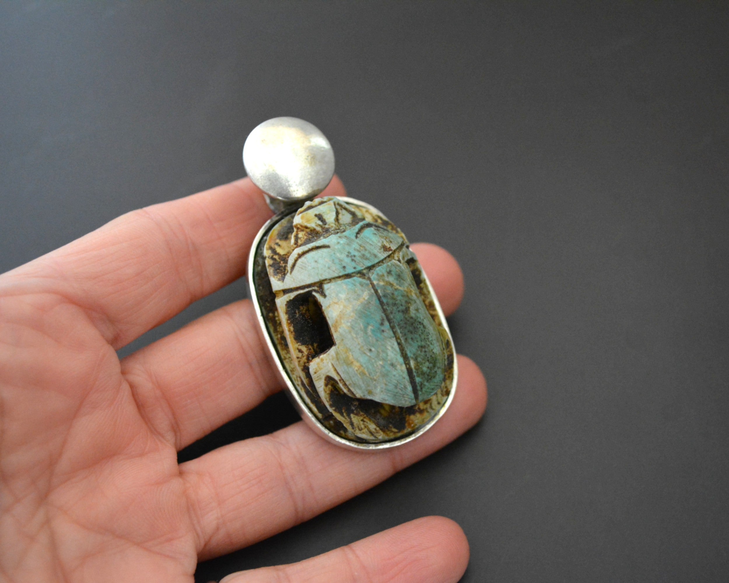 Large Egyptian Scarab Pendant