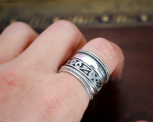 Ethnic Cigar Band Ring from India - Size 8.5