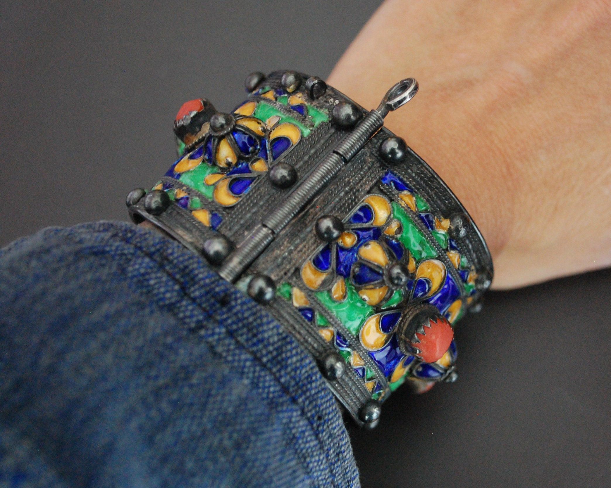 Berber Kabyle Enamelled Bracelet from Algeria