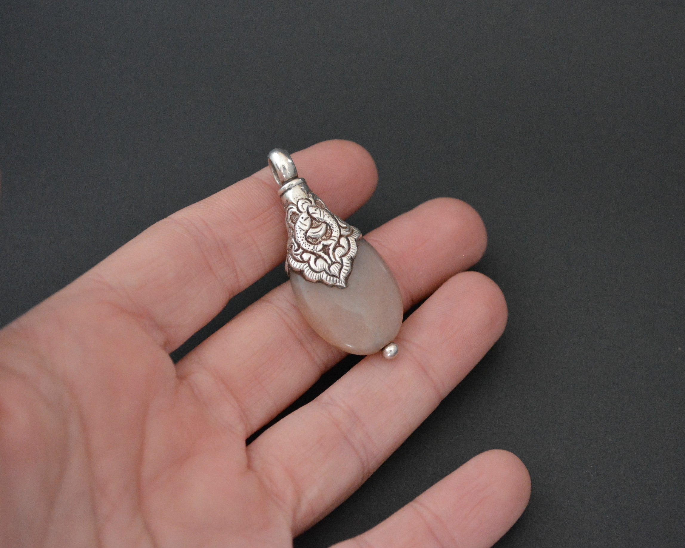 Nepali Pendant with Fish Repoussee