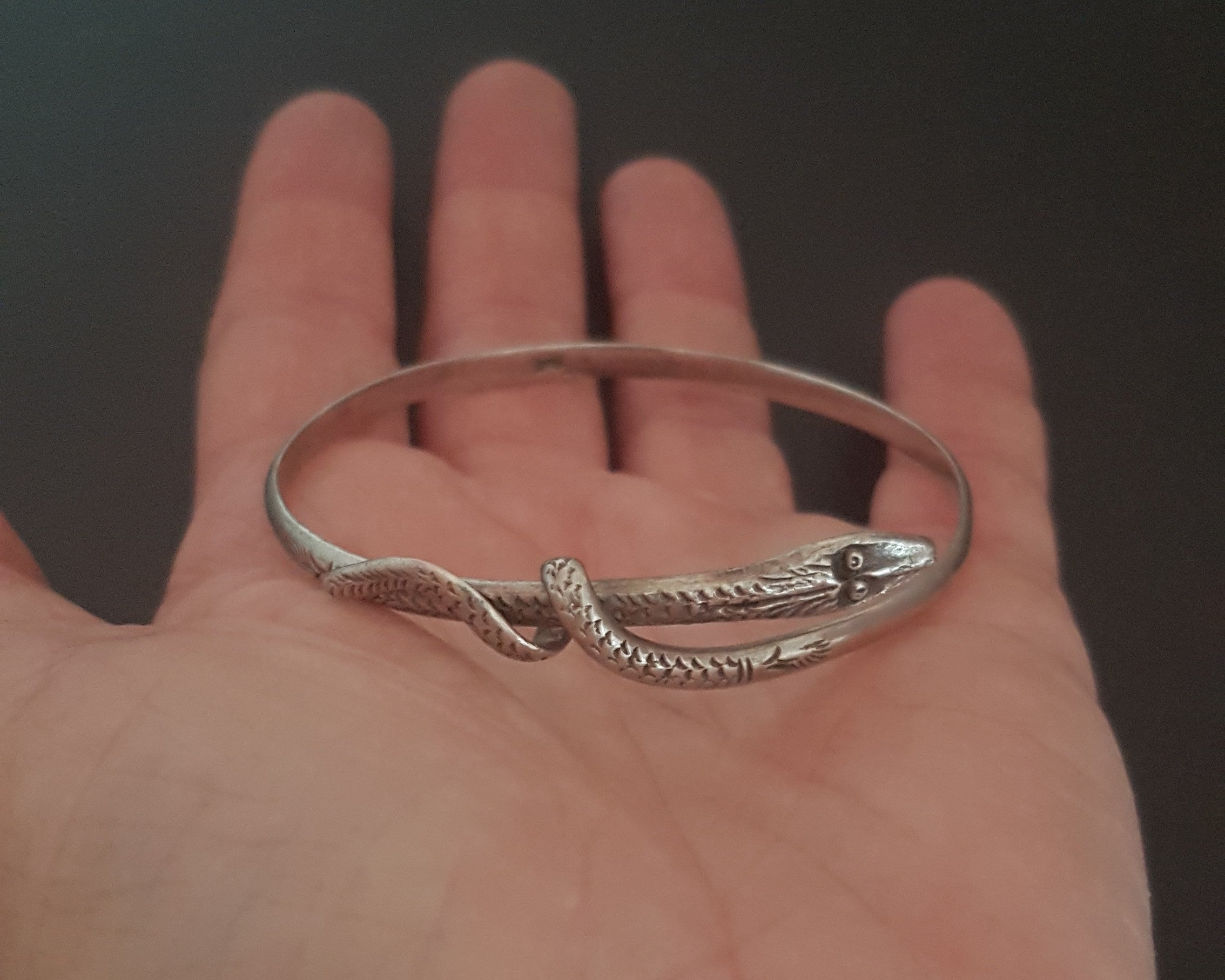 Vintage Sterling Snake Bracelet - SMALL/MEDIUM