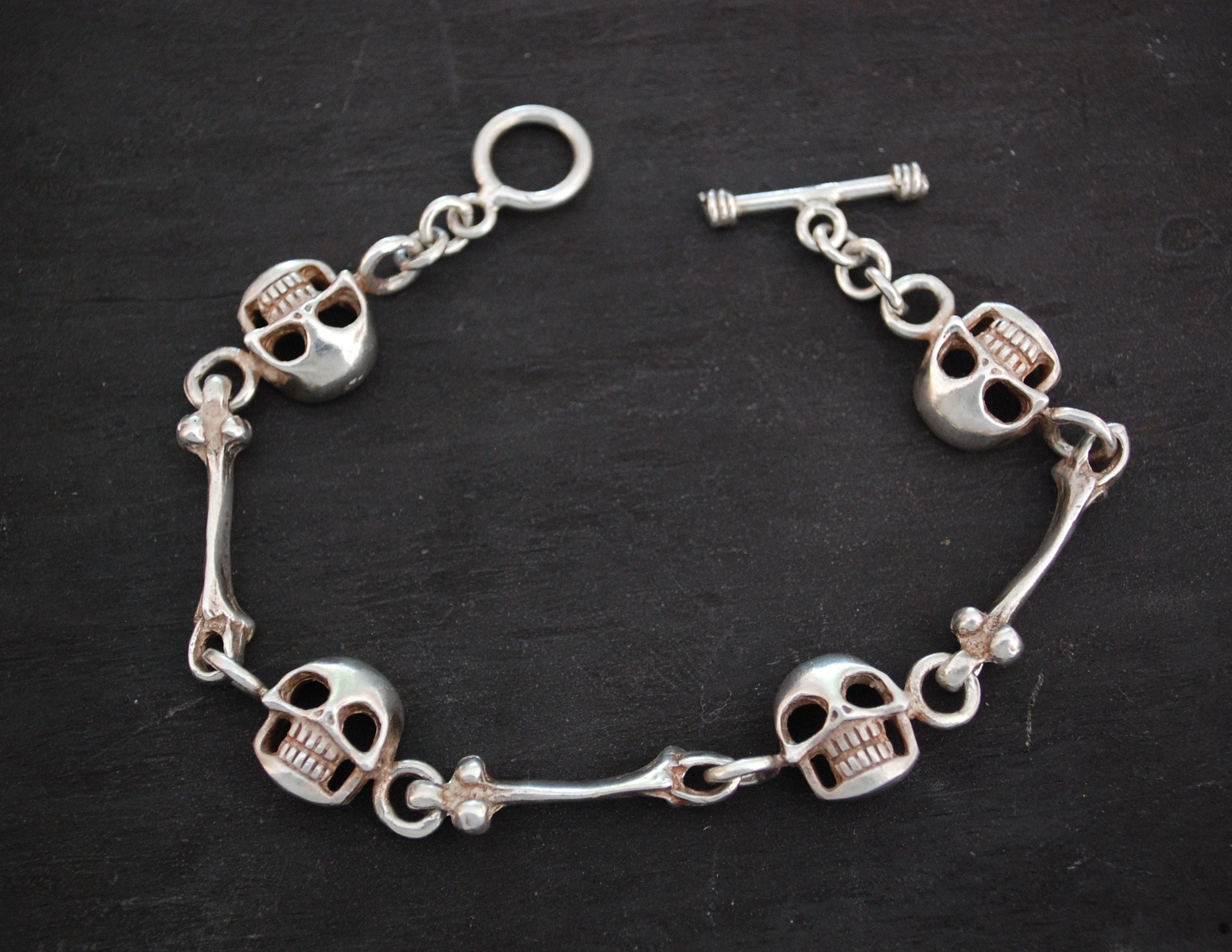 Mexican Skull Link Bracelet