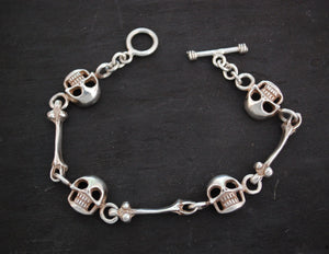 Mexican Skull Link Bracelet