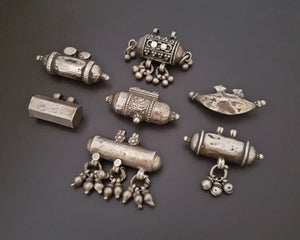 Set Old Indian Taviz Amulet Pendants from Rajasthan