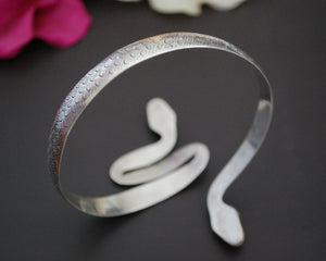 Double Snake Bracelet or Armlet with Onyx Eyes