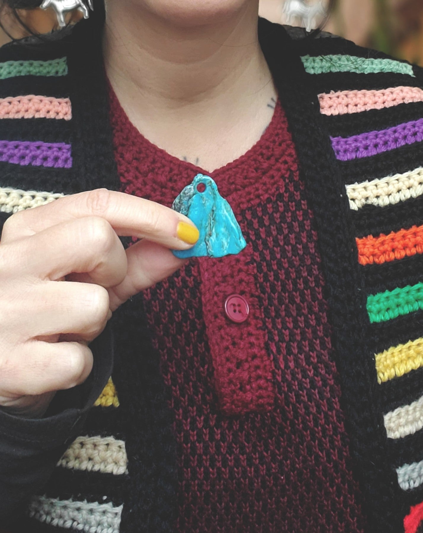 Free Form Arizona Turquoise Nugget Pendant