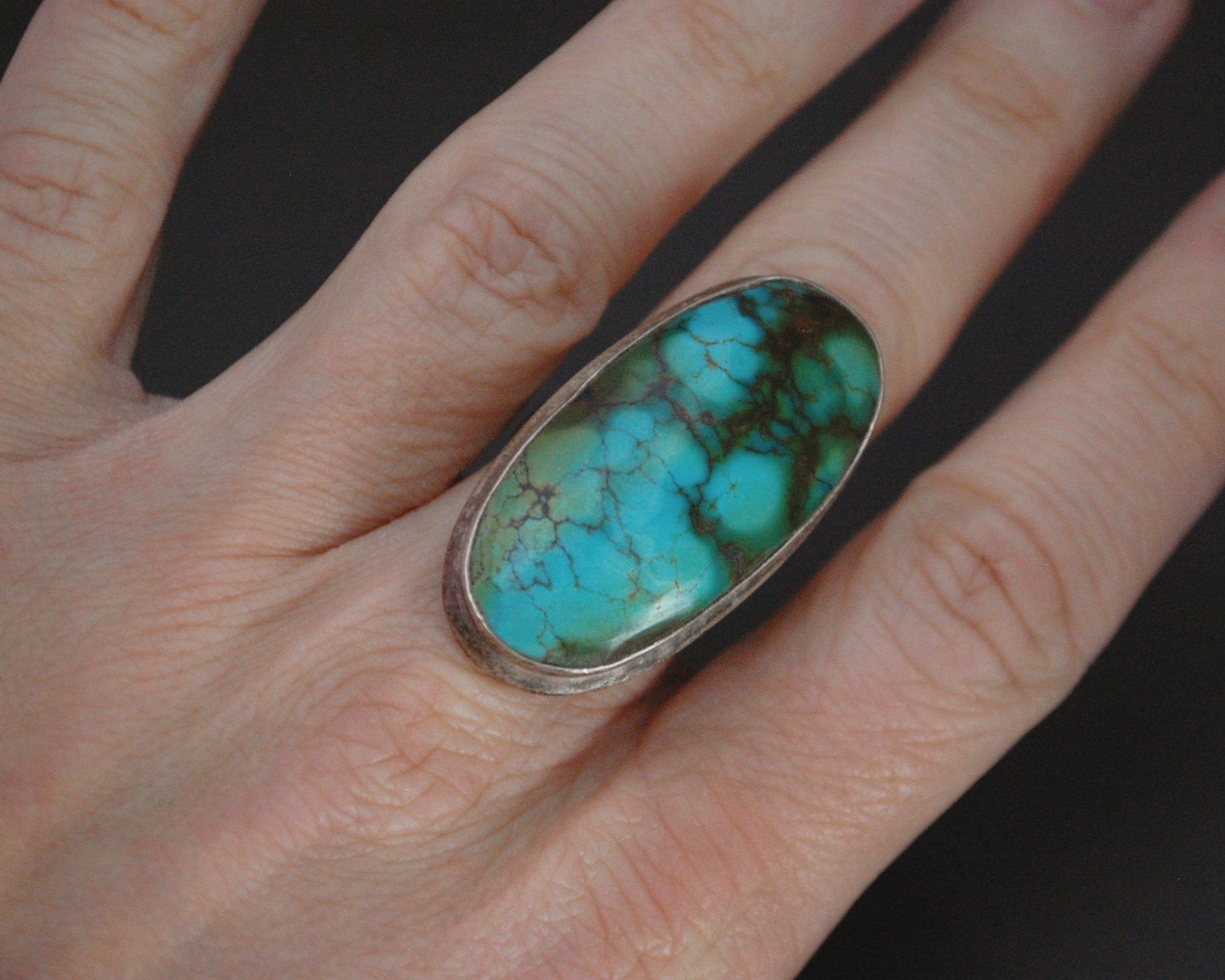 Ethnic Turquoise Ring - Size 6