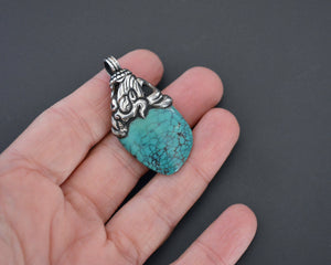 Nepali Turquoise Dragon Pendant