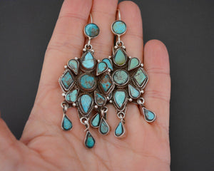 Wonderful Turquoise Earrings from India with Dangles
