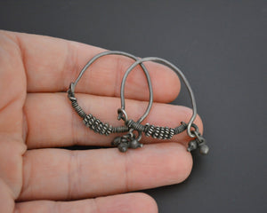 Tribal Indian Hoop Earrings with Bells
