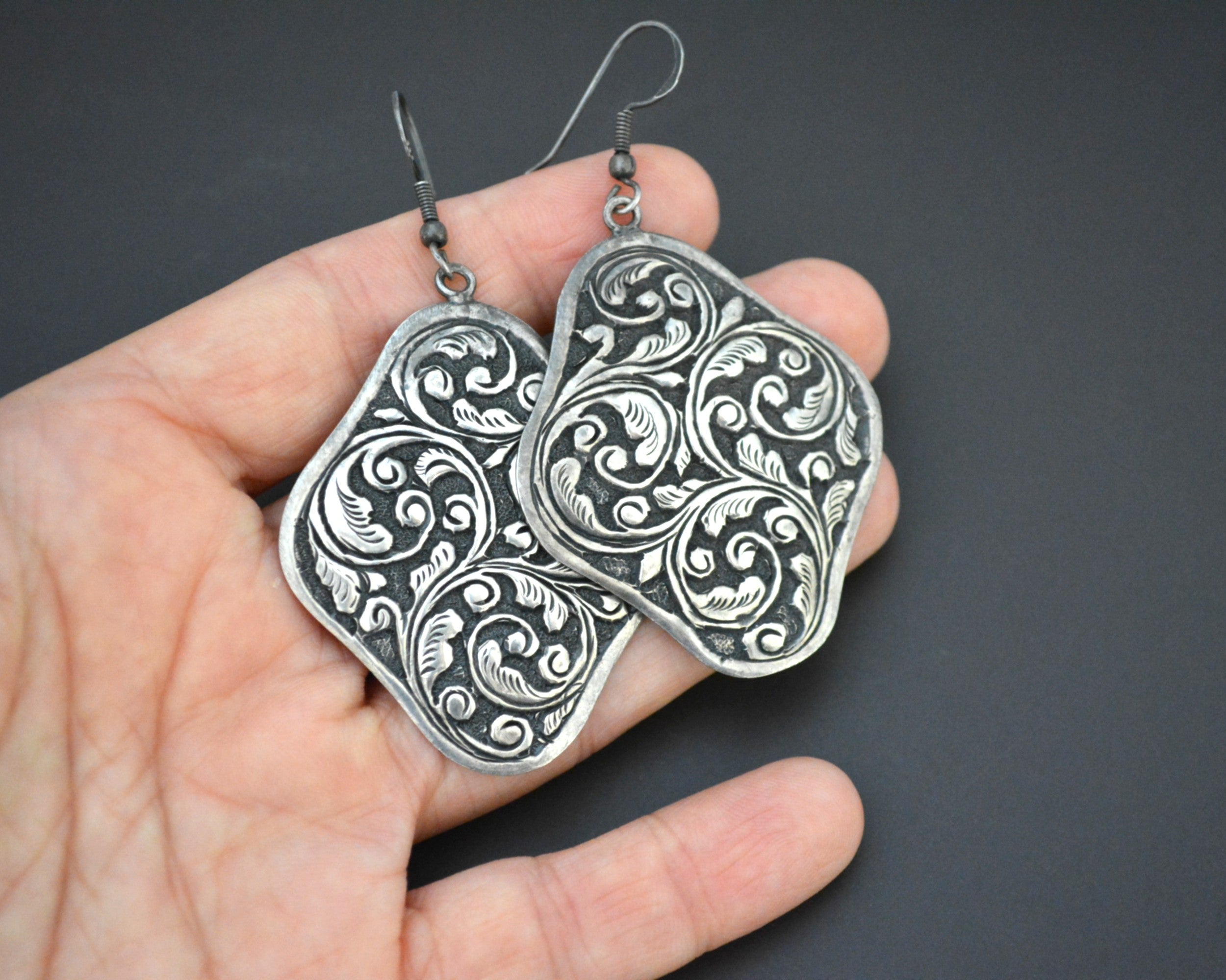 Nepali Repoussee Dangle Earrings