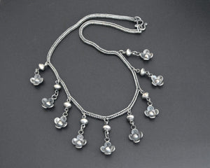 Bali Braided Snake Chain Necklace with Dangles