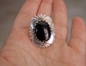 Ethnic Onyx Ring - Size 8.5