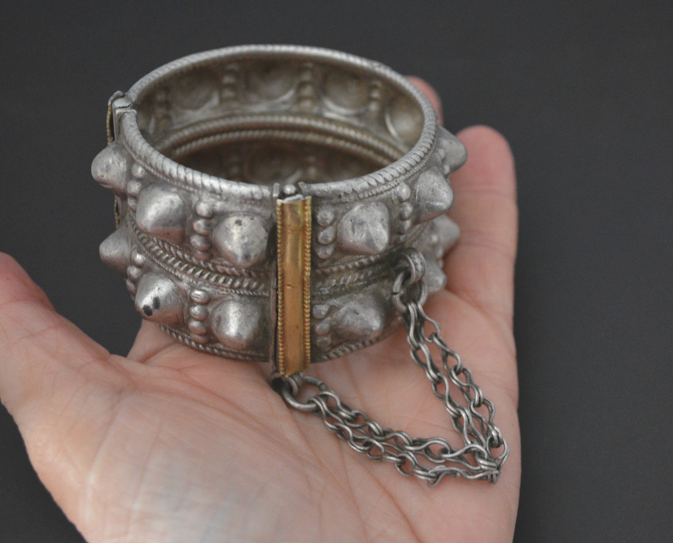 Omani Hinged Spike Bracelet with Gilding - XSmall Size