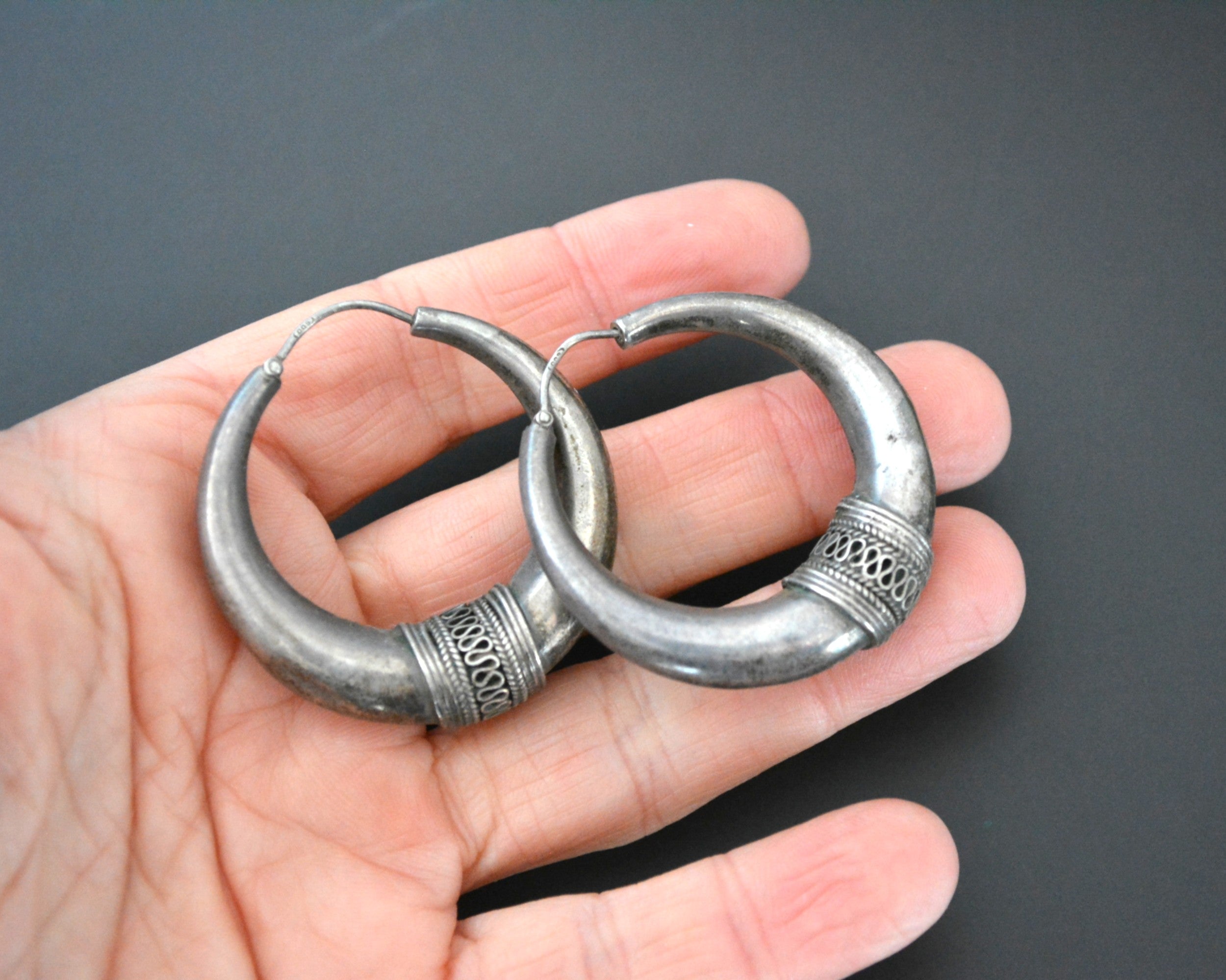 Ethnic Hoop Earrings - MEDIUM / LARGE