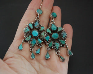 Wonderful Turquoise Earrings from India with Dangles