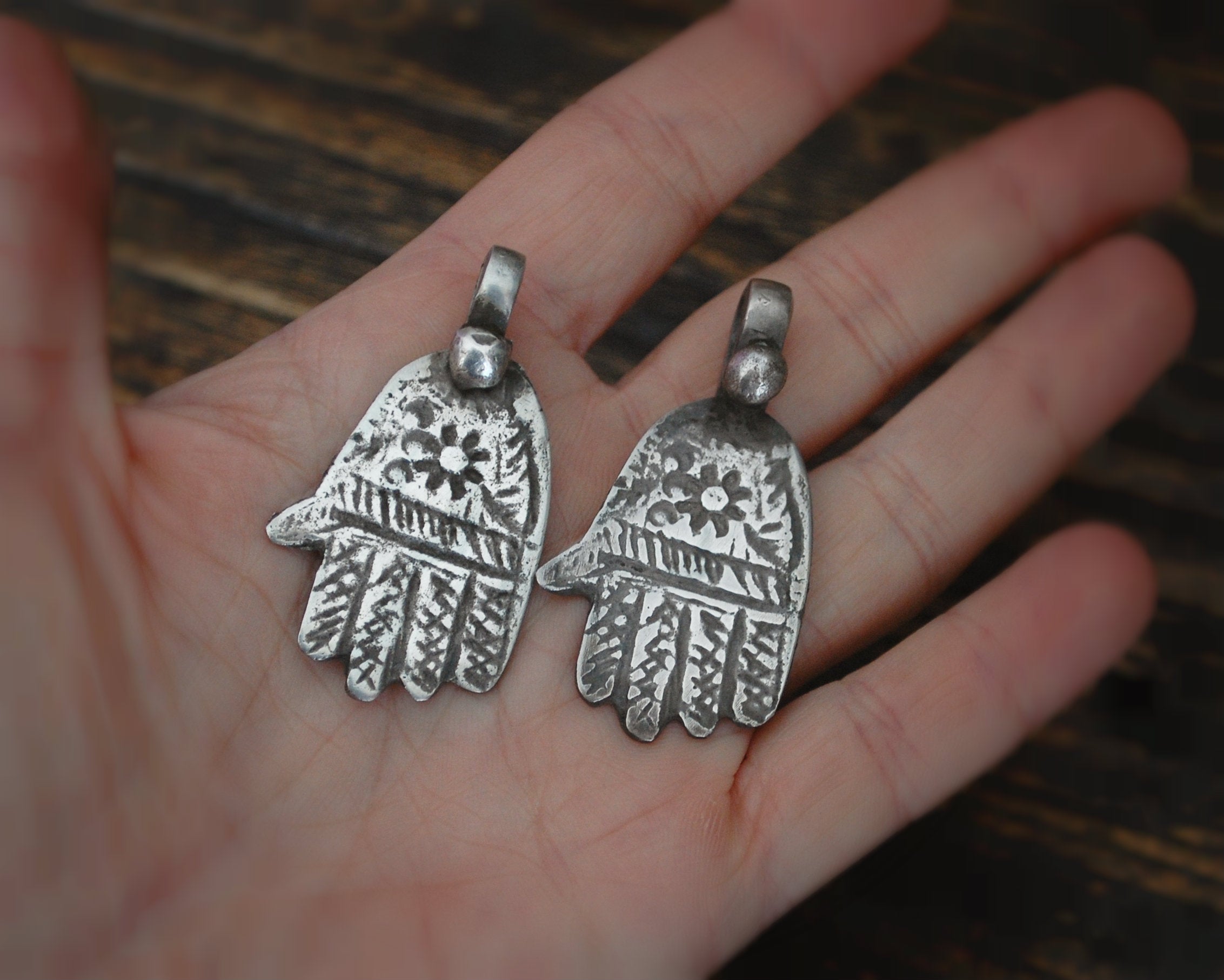 Old Berber Hamsa Pendant
