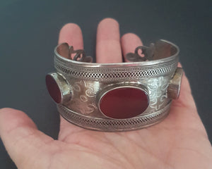 Turkmen Carnelian Cuff Bracelet