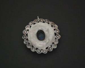 Ethnic Lapis Lazuli Sterling Silver Pendant