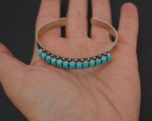 Signed Zuni Turquoise Cuff Bracelet - XSMALL - Signed Ernest and Vivnita Bewanika