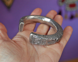 Old Hill Tribe Silver Cuff Bracelet - XS