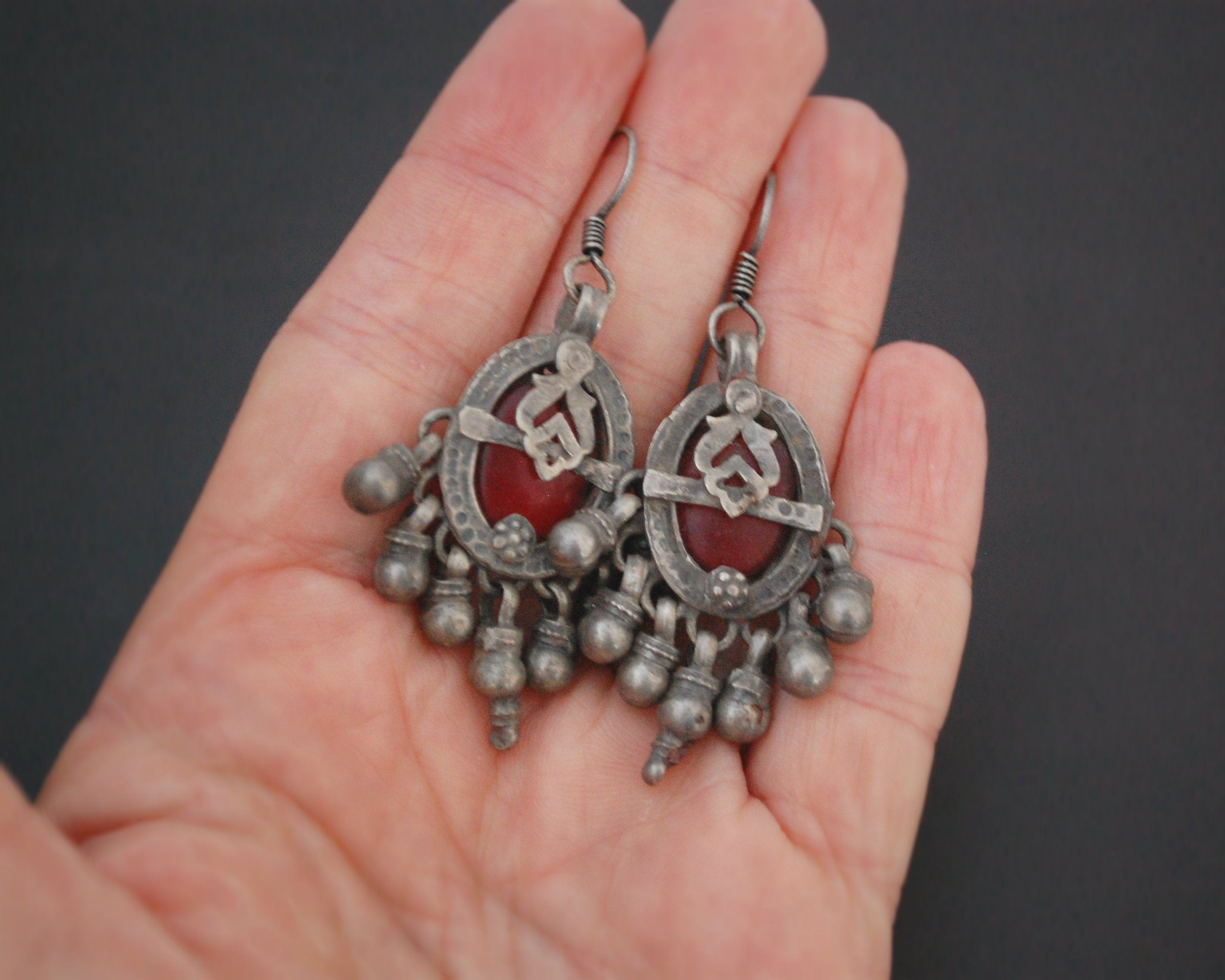 Rajasthani Earrings with Glass