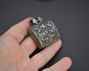 Old Indian Silver Box Pendant